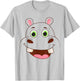 Cute Hippo Face Costume Animal Costume for Kids and Toddlers T-Shirt - T-Shirt | Ash
