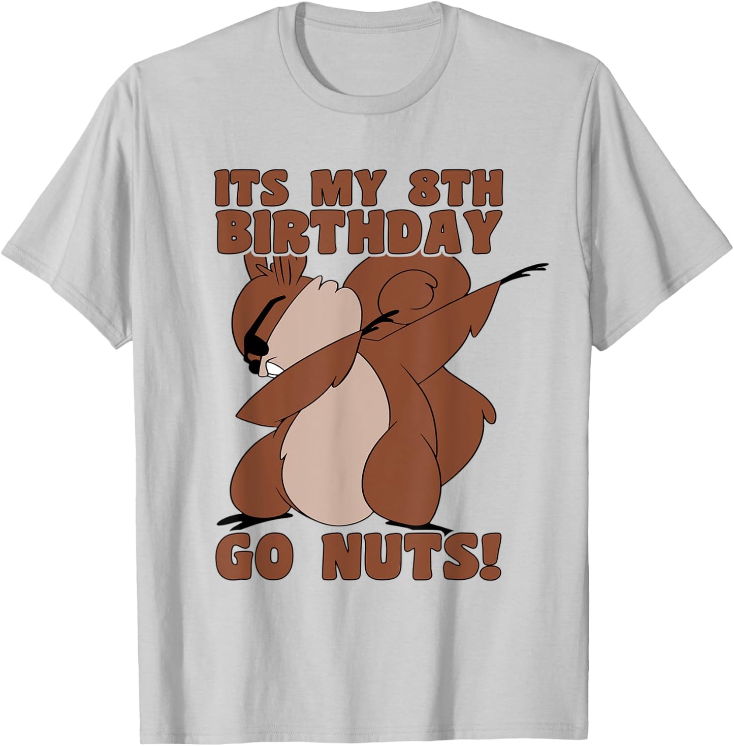 Happy 8th Birthday 8 Year Old Dab Squirrel 8th Birthday T-Shirt - T-Shirt | Ash