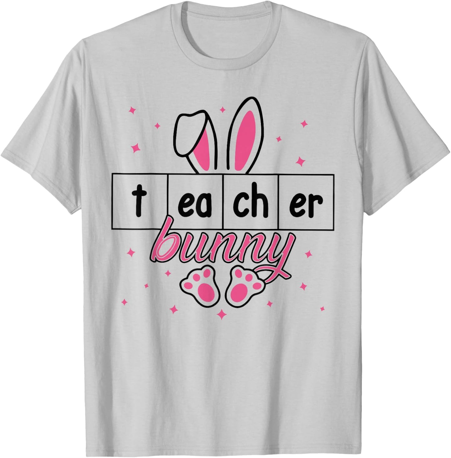 Reading Teacher Bunny Happy Easter Day T-Shirt - T-Shirt | Ash