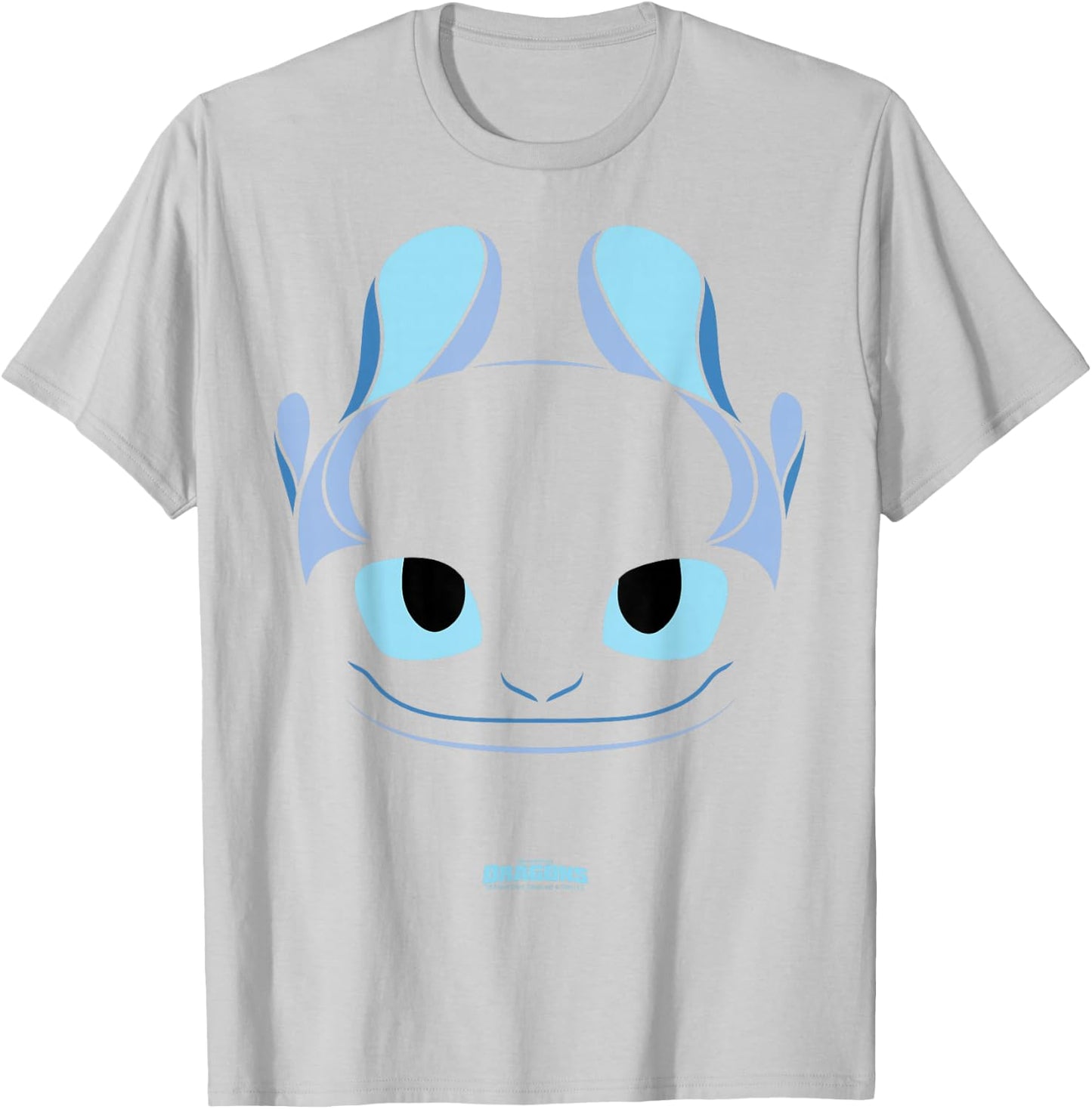 DreamWorks Dragons Light Fury Big Face Costume 2D T-Shirt - T-Shirt | Ash