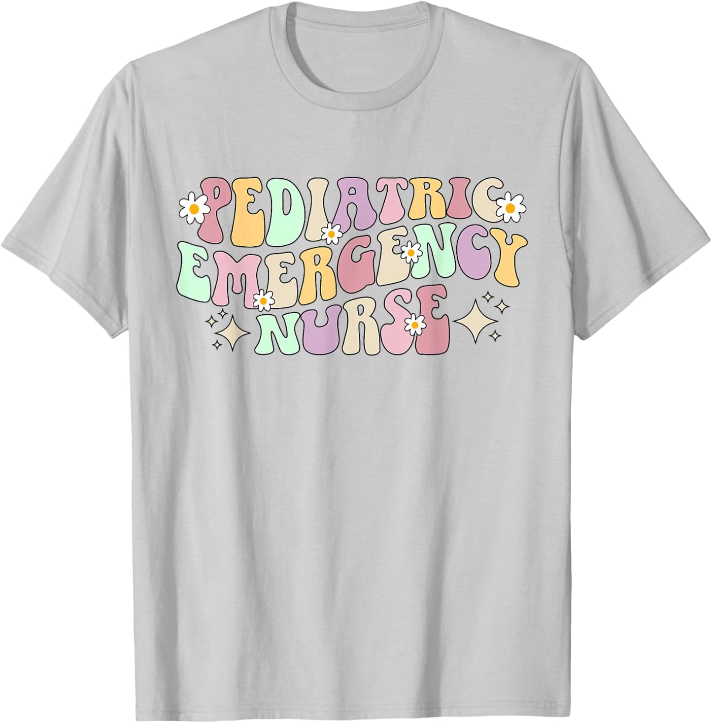 Pediatric Emergency Nurse Groovy Peds ER Nurse T-Shirt - T-Shirt | Ash