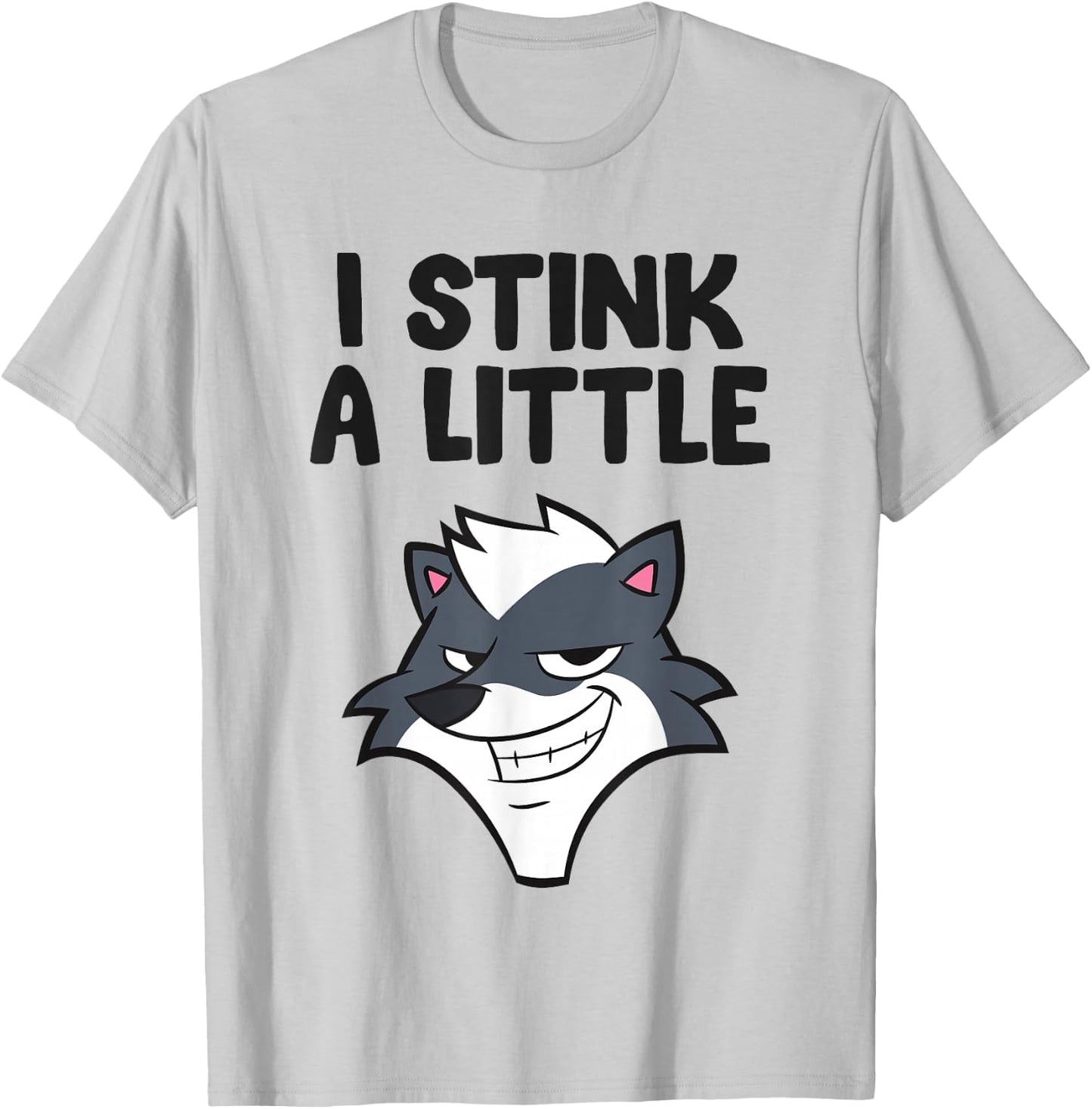 I Stink A Little Funny Skunk T-Shirt - T-Shirt | Ash