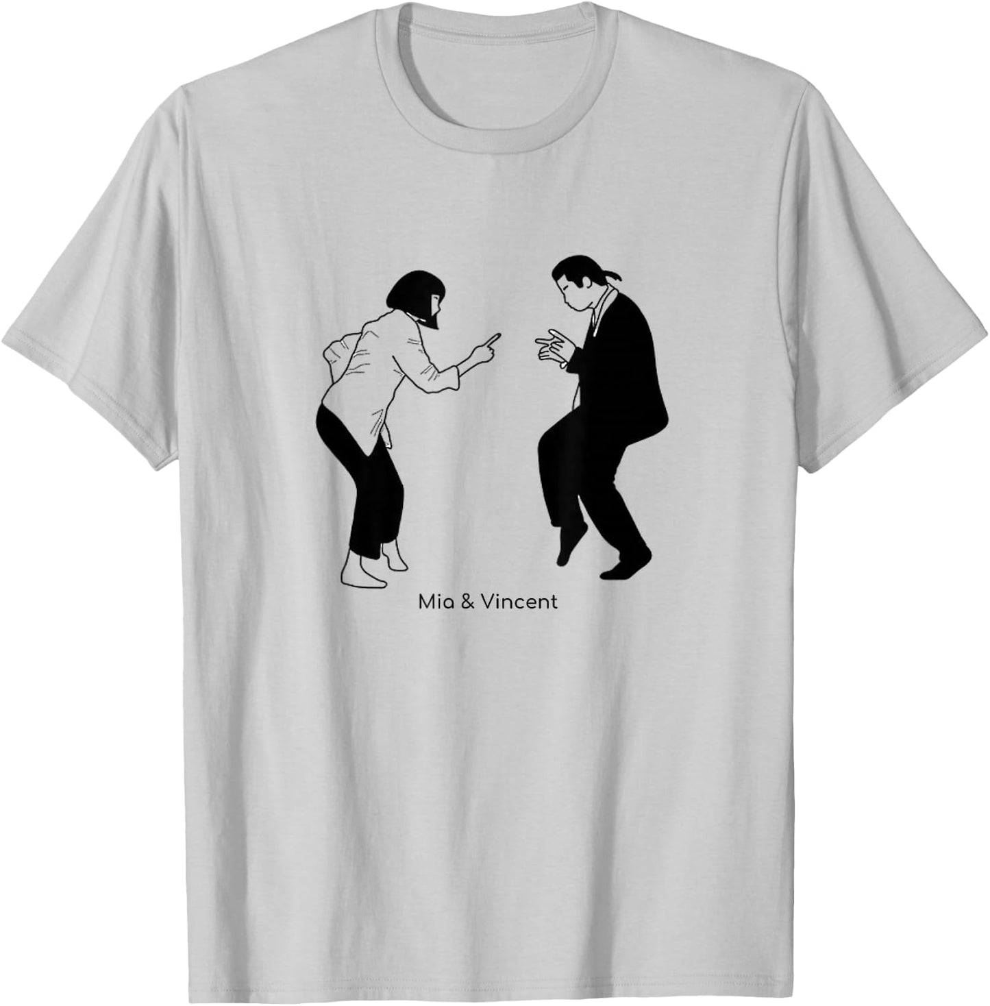 Mia and Vincent Dance 90s Cult Film Aesthetic , White T-Shirt - T-Shirt | Ash