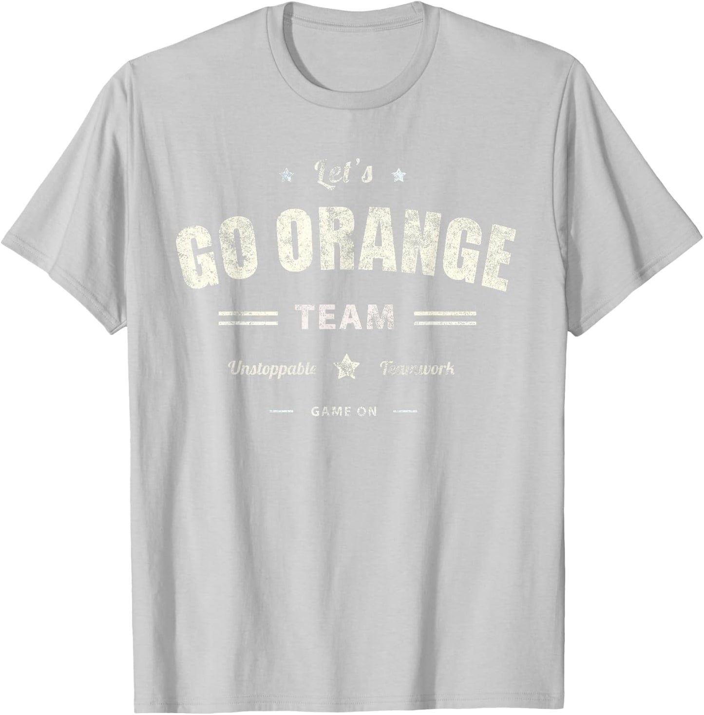 Matching LET'S GO ORANGE Team Summer Camp Color War Game Women Kids T-Shirt - T-Shirt | Ash