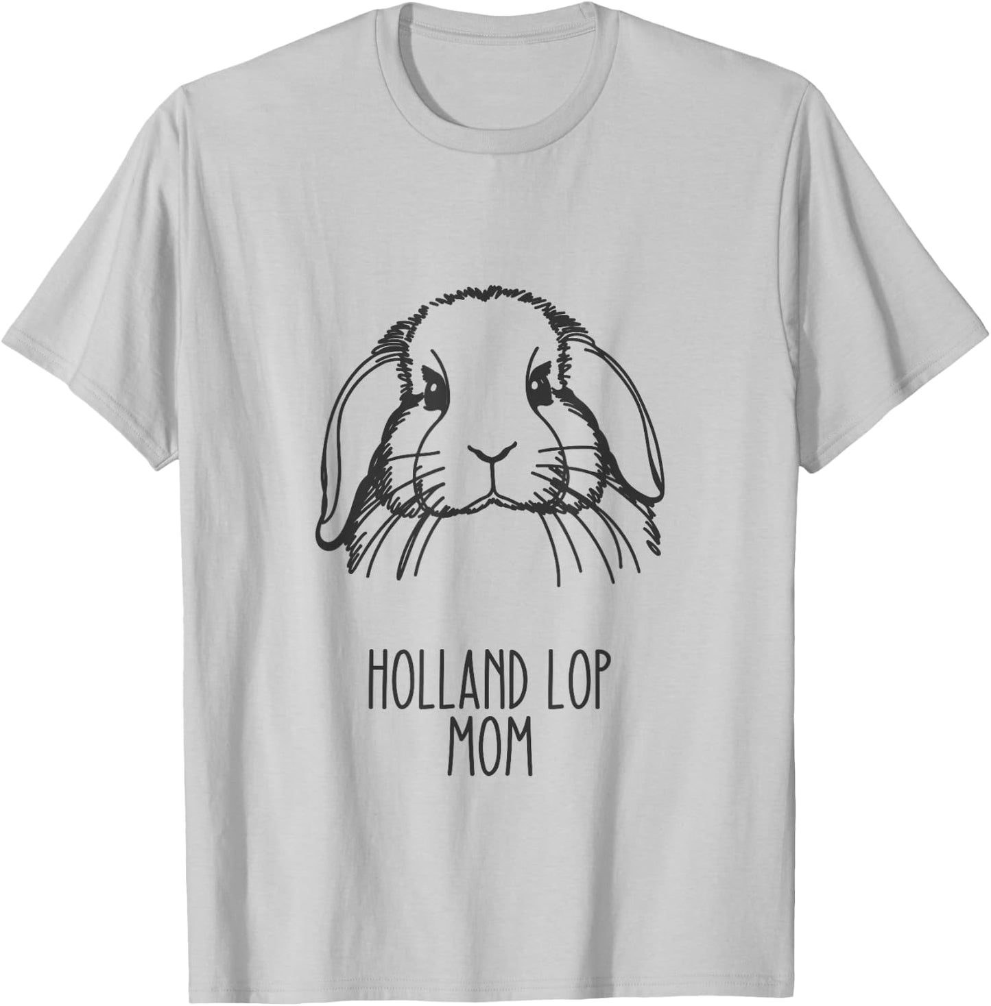 Line Art Best Rabbit Mom Women - Holland Lop T-Shirt - T-Shirt | Ash