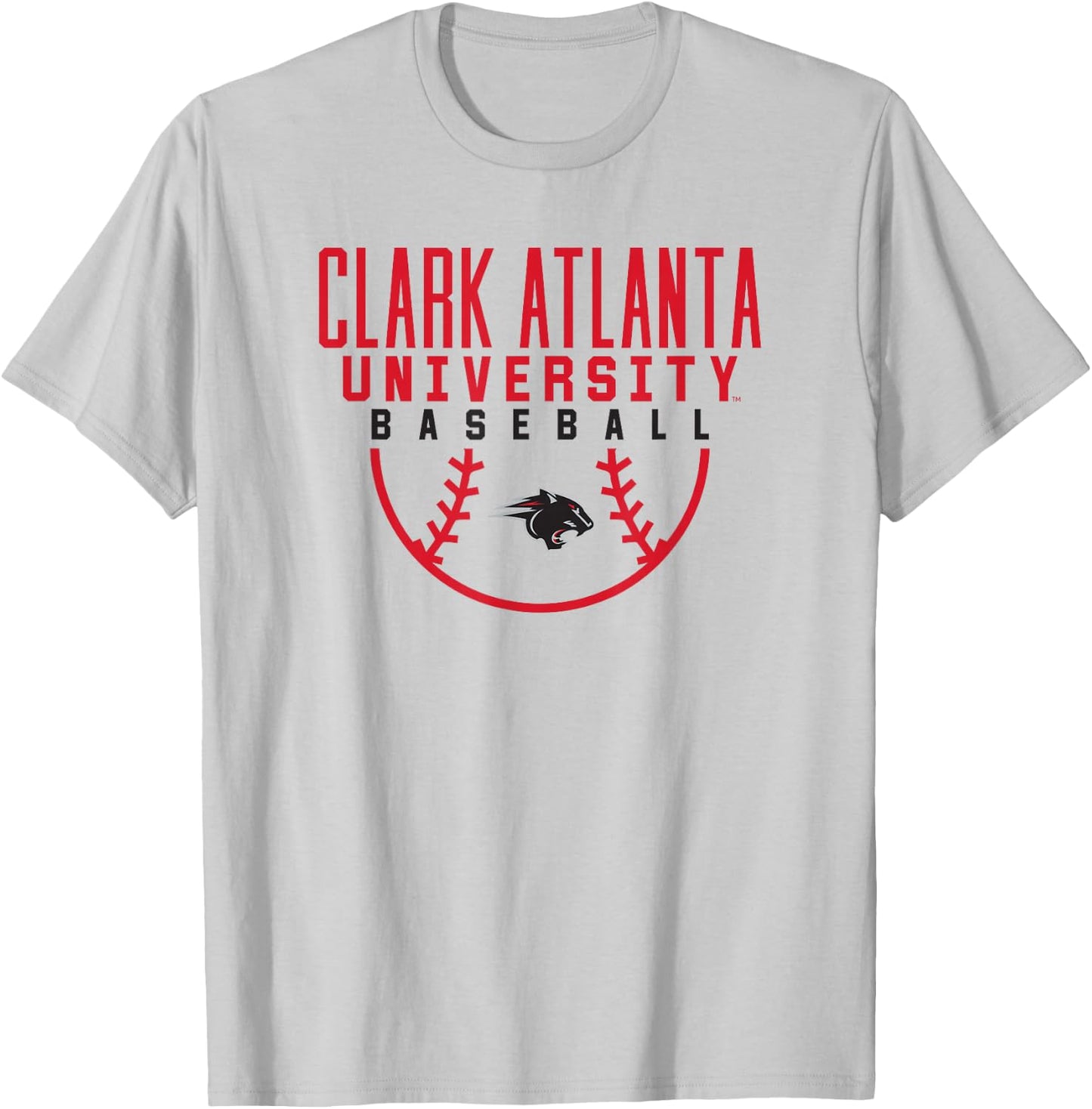 Clark Atlanta University CAU Panthers Baseball Arch T-Shirt - T-Shirt | Ash