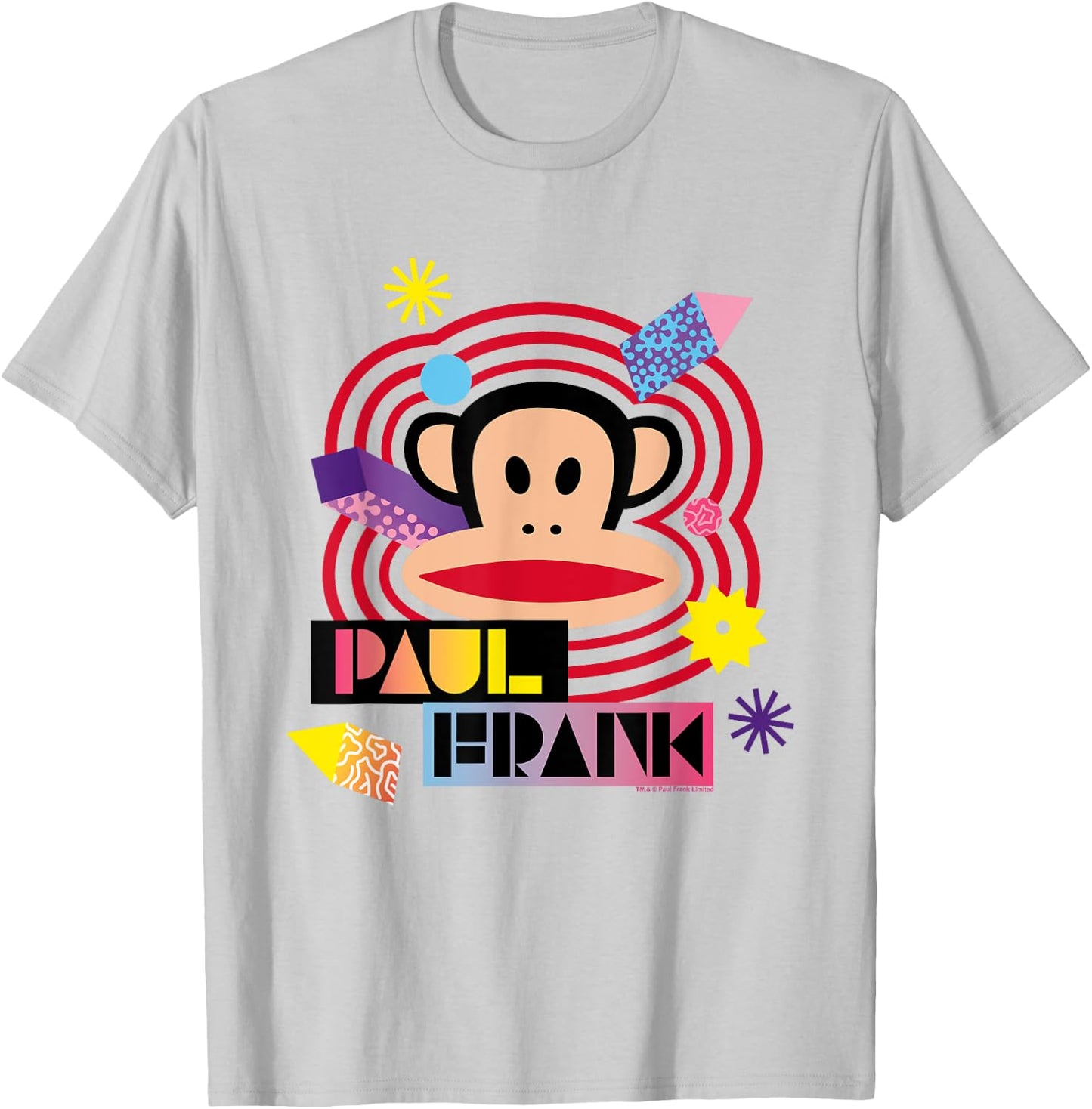 Paul Frank Julius Psychedelic Block Art T-Shirt - T-Shirt | Ash
