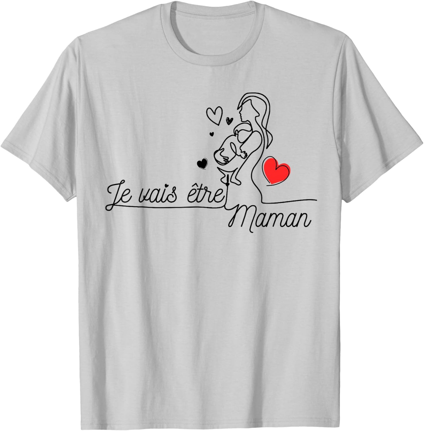 Pregnant woman Future Mom 2025 announcement pregnancy original , white, S T-Shirt - T-Shirt | Ash