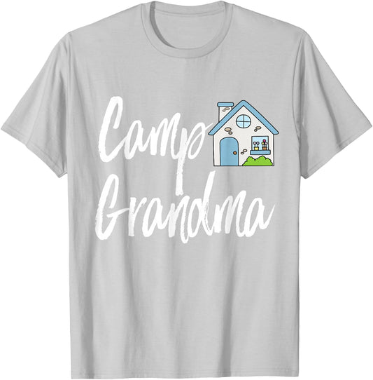 Camp Grandma Official | Summer at Grandma's House T-Shirt - T-Shirt | Ash