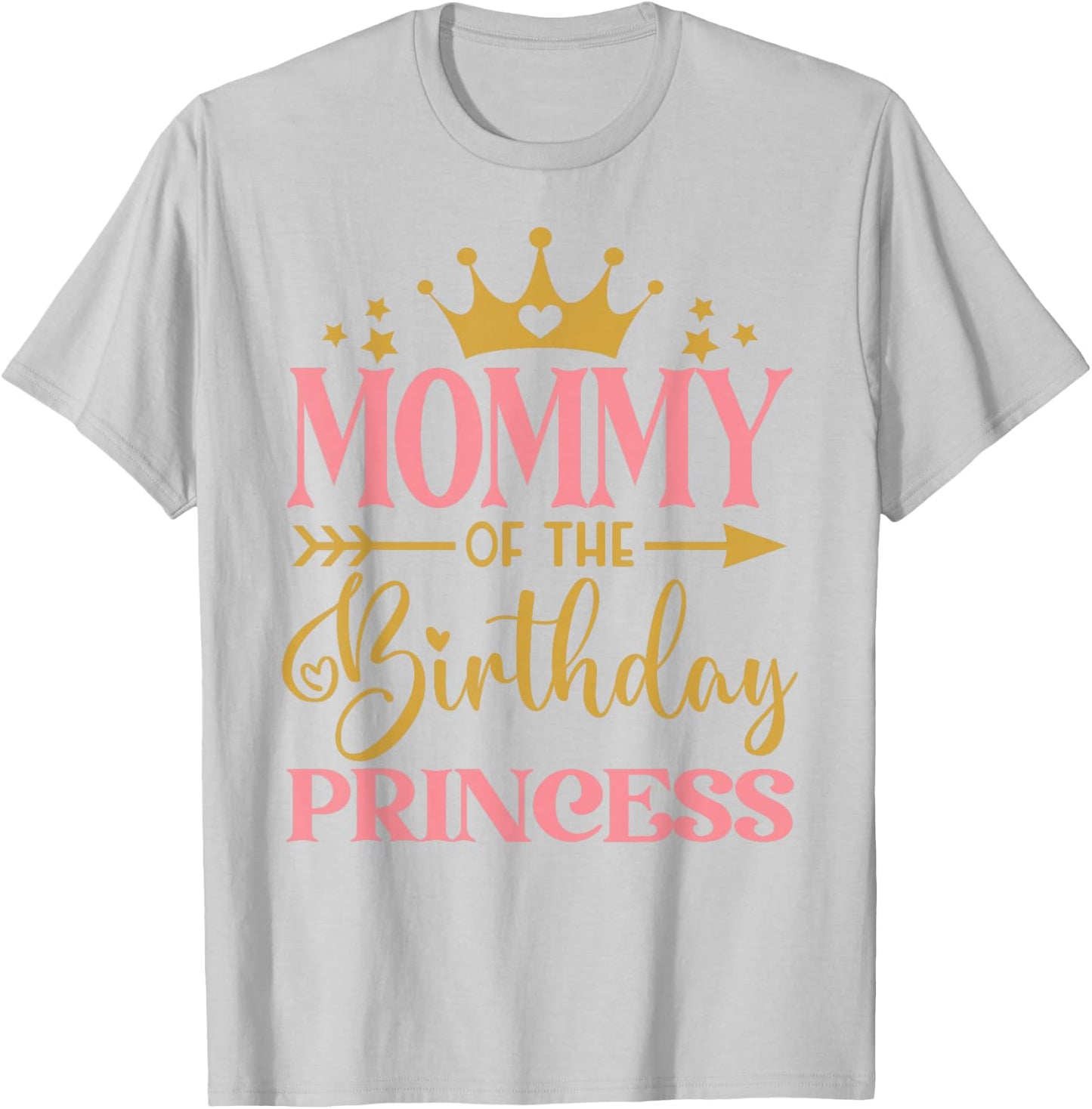Mommy of The Birthday for Girl - 1st Birthday Princess Girls , White T-Shirt - T-Shirt | Ash
