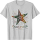 Charleston SC Cute Girls Kids Starfish Graphic T-Shirt - T-Shirt | Ash
