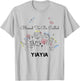 Blessed To Be Called YiaYia Floral Grandma Mom Gift T-Shirt - T-Shirt | Ash