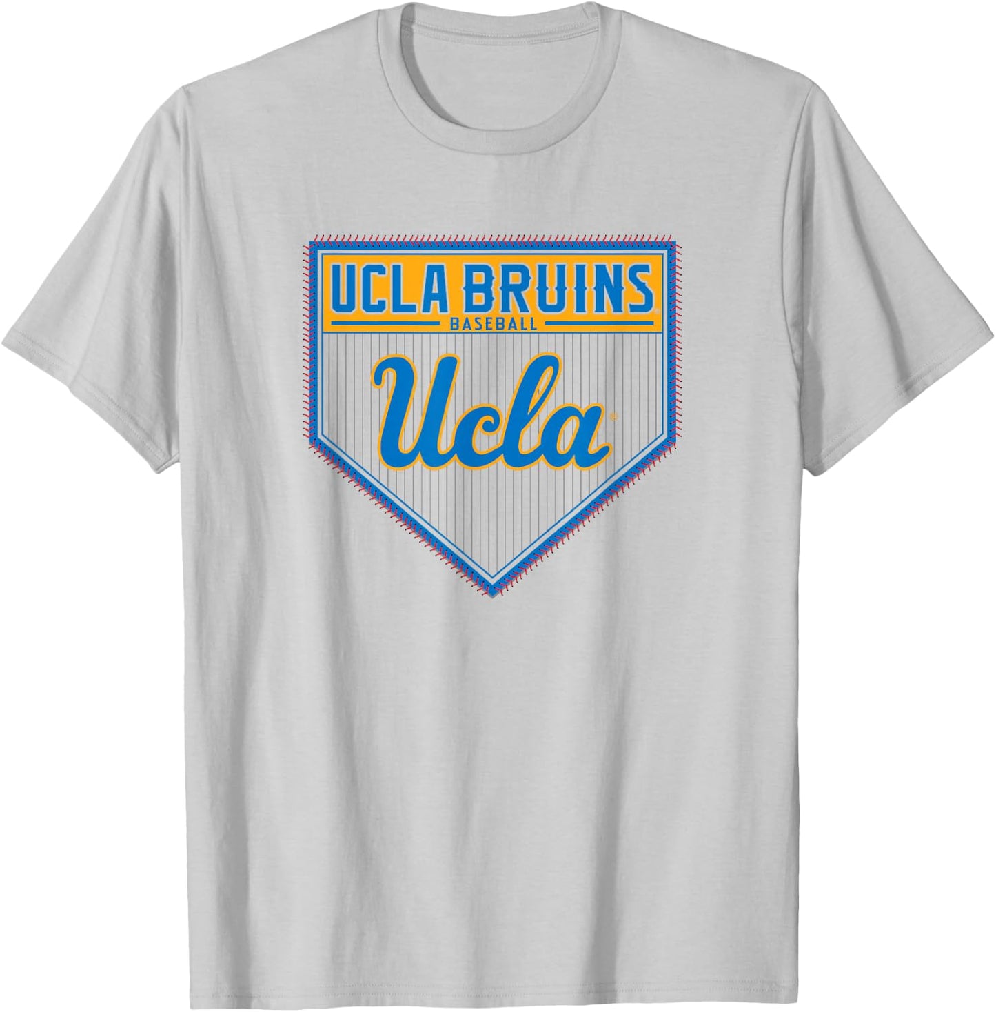 UCLA Bruins Baseball Homeplate White Officially Licensed T-Shirt - T-Shirt | Ash