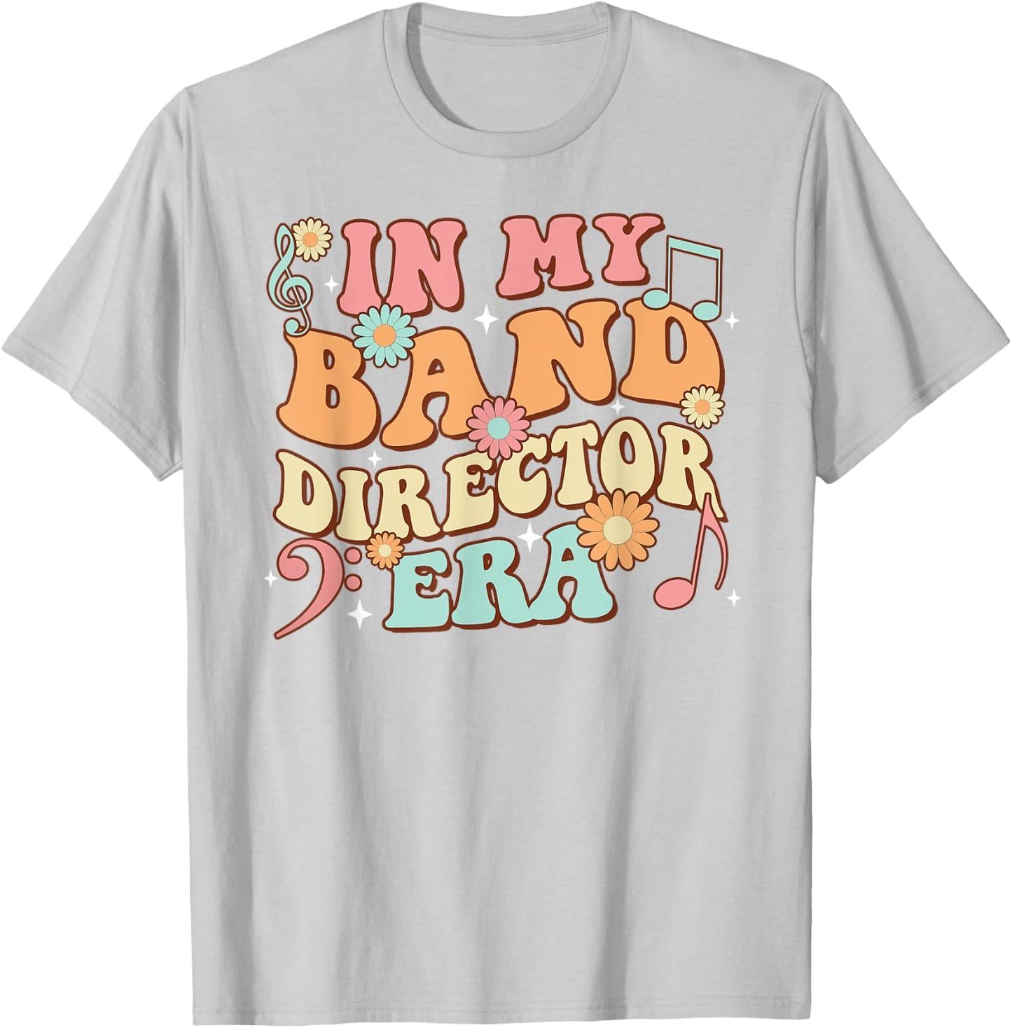 Groovy In My Band Director Era Music Teacher T-Shirt - T-Shirt | Ash