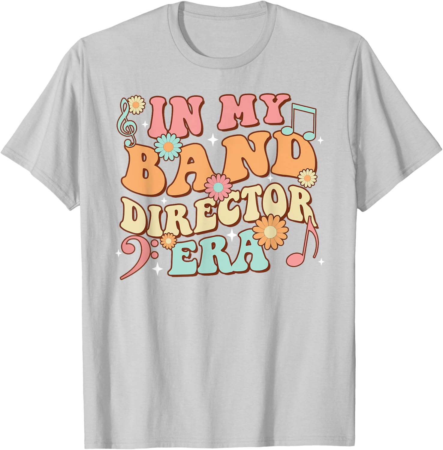 Groovy In My Band Director Era Music Teacher T-Shirt - T-Shirt | Ash