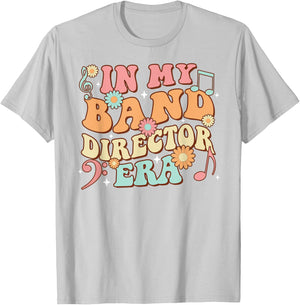 Groovy In My Band Director Era Music Teacher T-Shirt - T-Shirt | Ash
