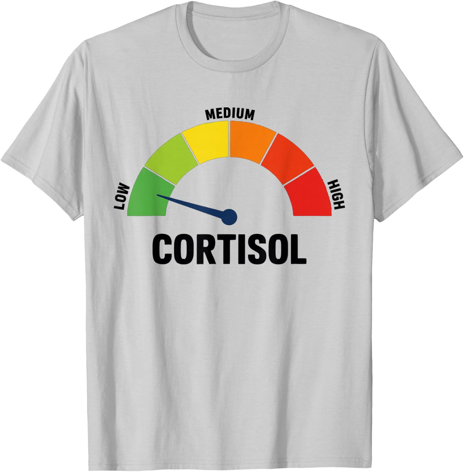 Niedriger Cortisolspiegel Meme T-Shirt - T-Shirt | Ash