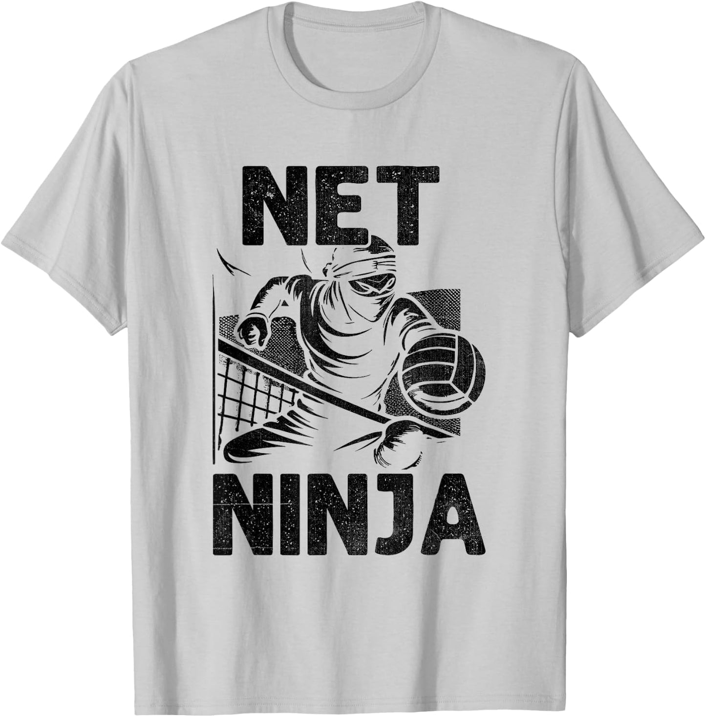 Net Ninja Volleyball Player Volleyballer Sports T-Shirt - T-Shirt | Ash