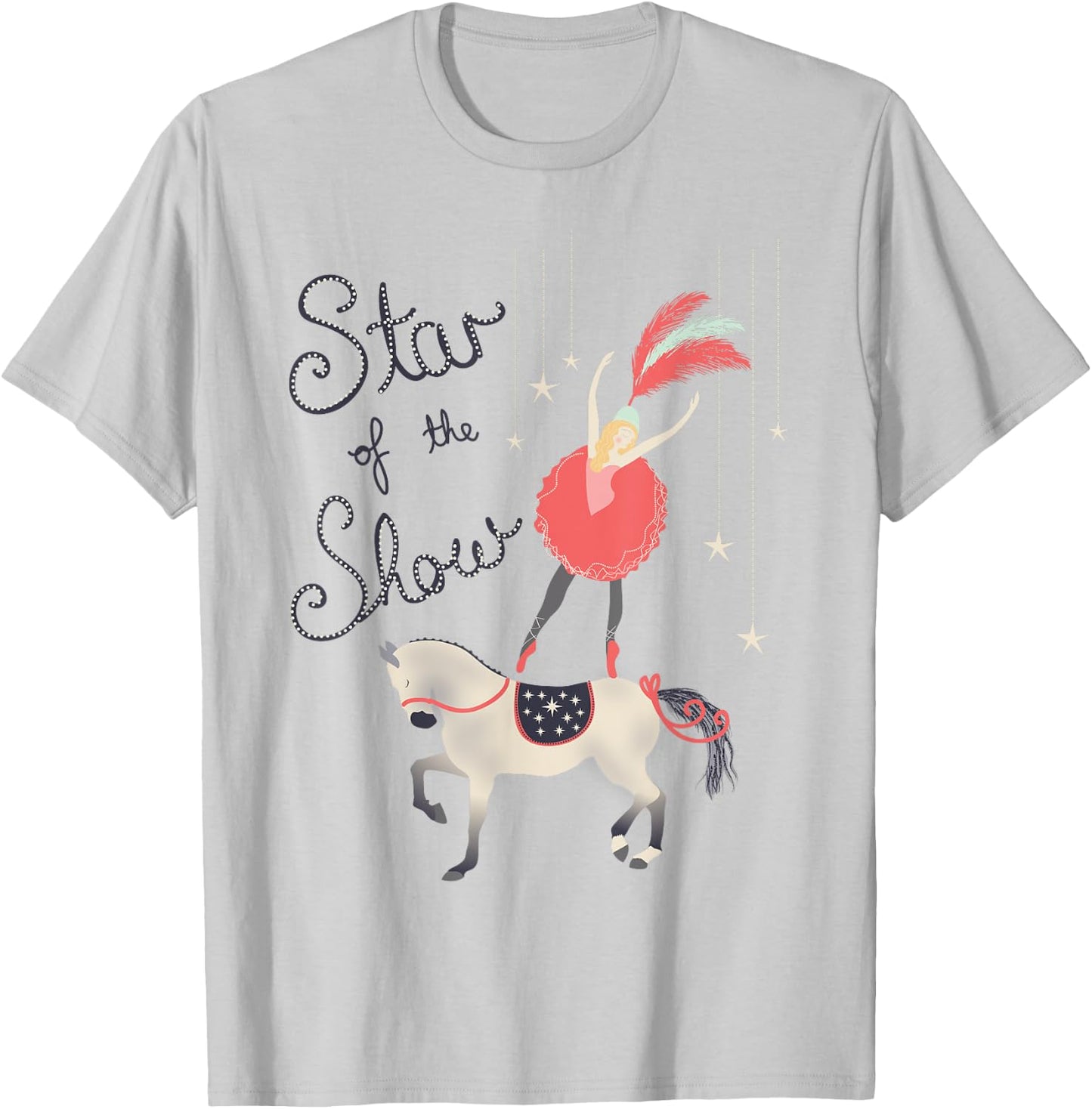 Circus Horse Show Star Act Vintage Tent Performer Artists T-Shirt - T-Shirt | Ash