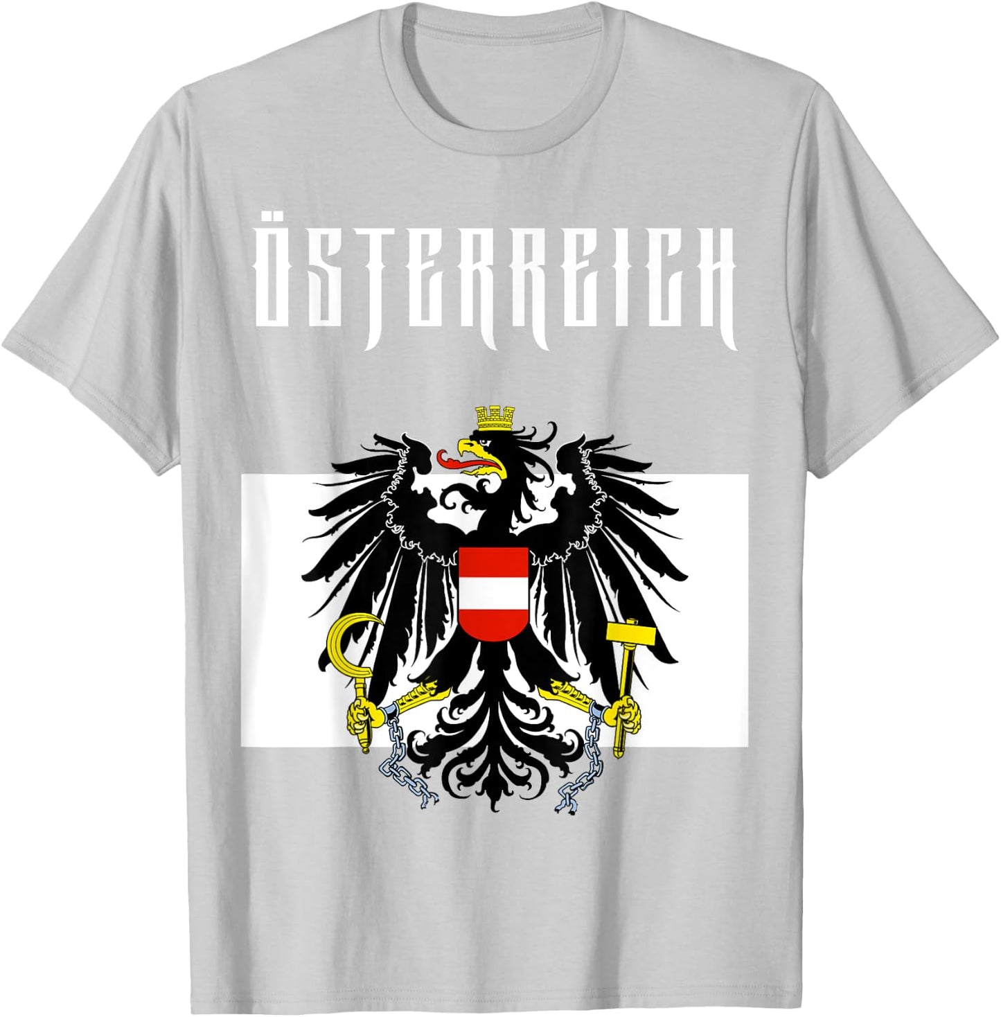 Drapeau de l'Österreich, drapeau de l'Österreichische, drapeau patriotique autrichien T-Shirt - T-Shirt | Ash