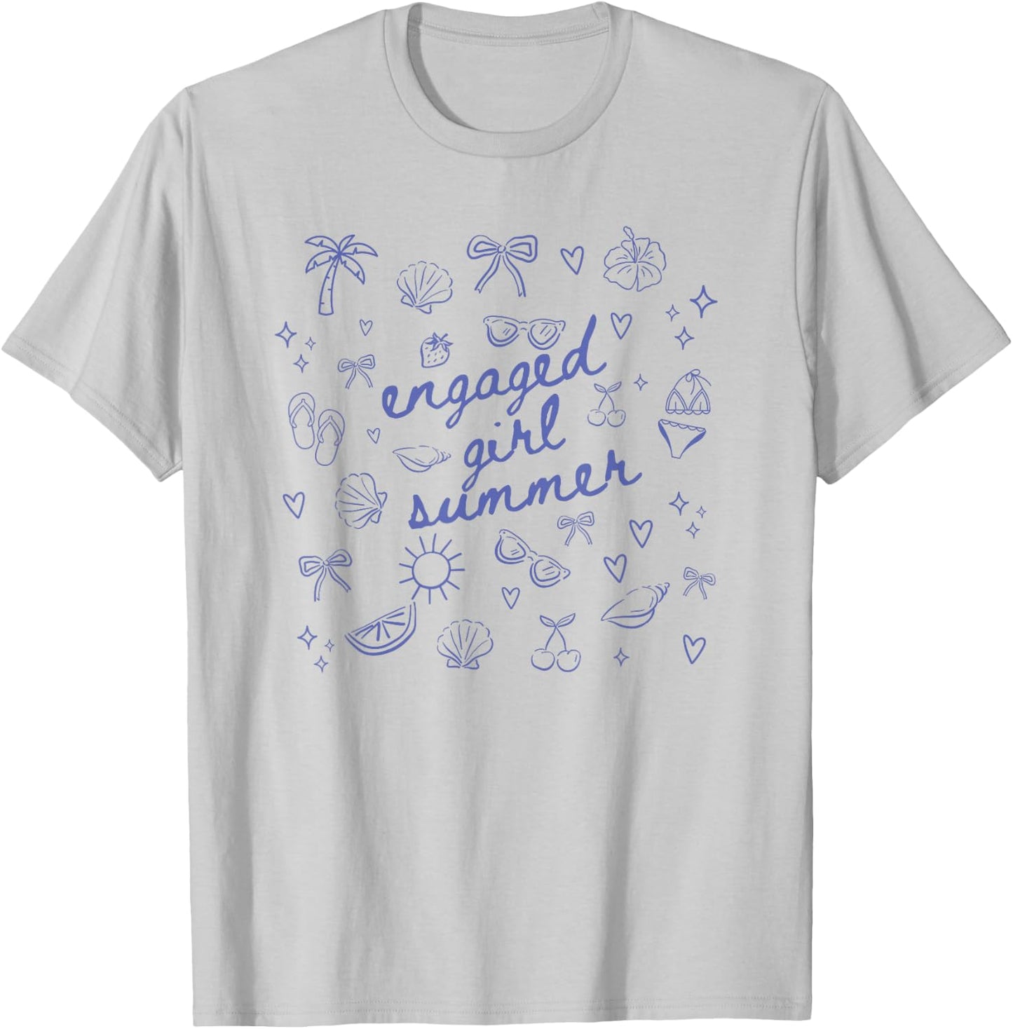 Engaged Girl Summer Coastal Bride to Be T-Shirt - T-Shirt | Ash