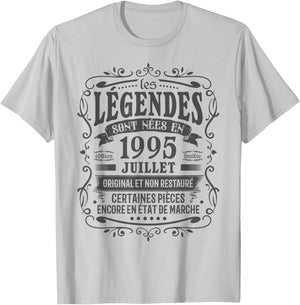 July 1995 Birthday 30 years Man Born In July 1995 T-Shirt - T-Shirt | Ash