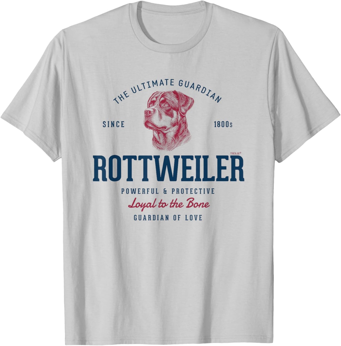 Retro-styled Vintage Rottweiler T-Shirt - T-Shirt | Ash