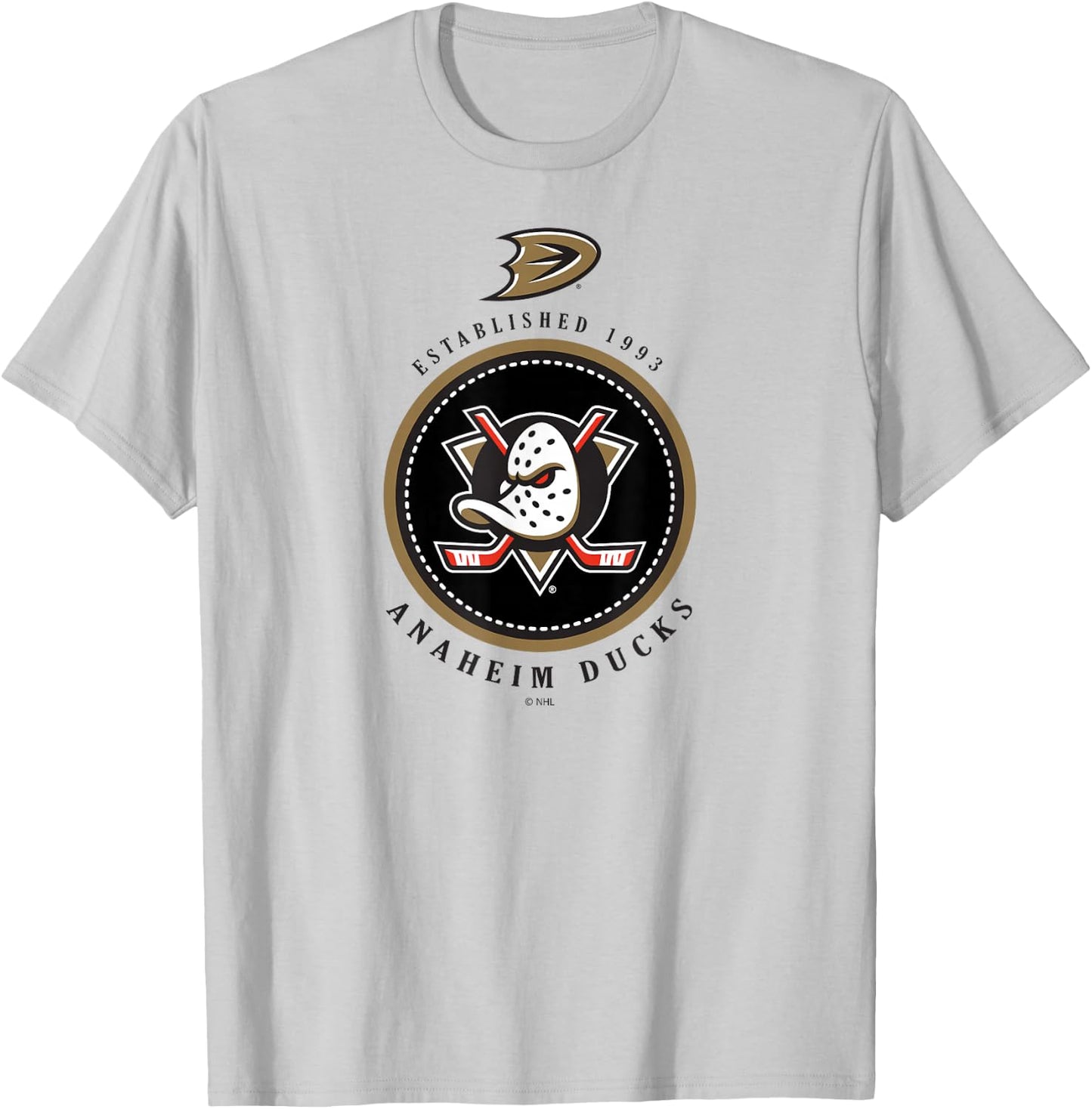 Anaheim Ducks Est 1993 Orange Officially Licensed T-Shirt - T-Shirt | Ash