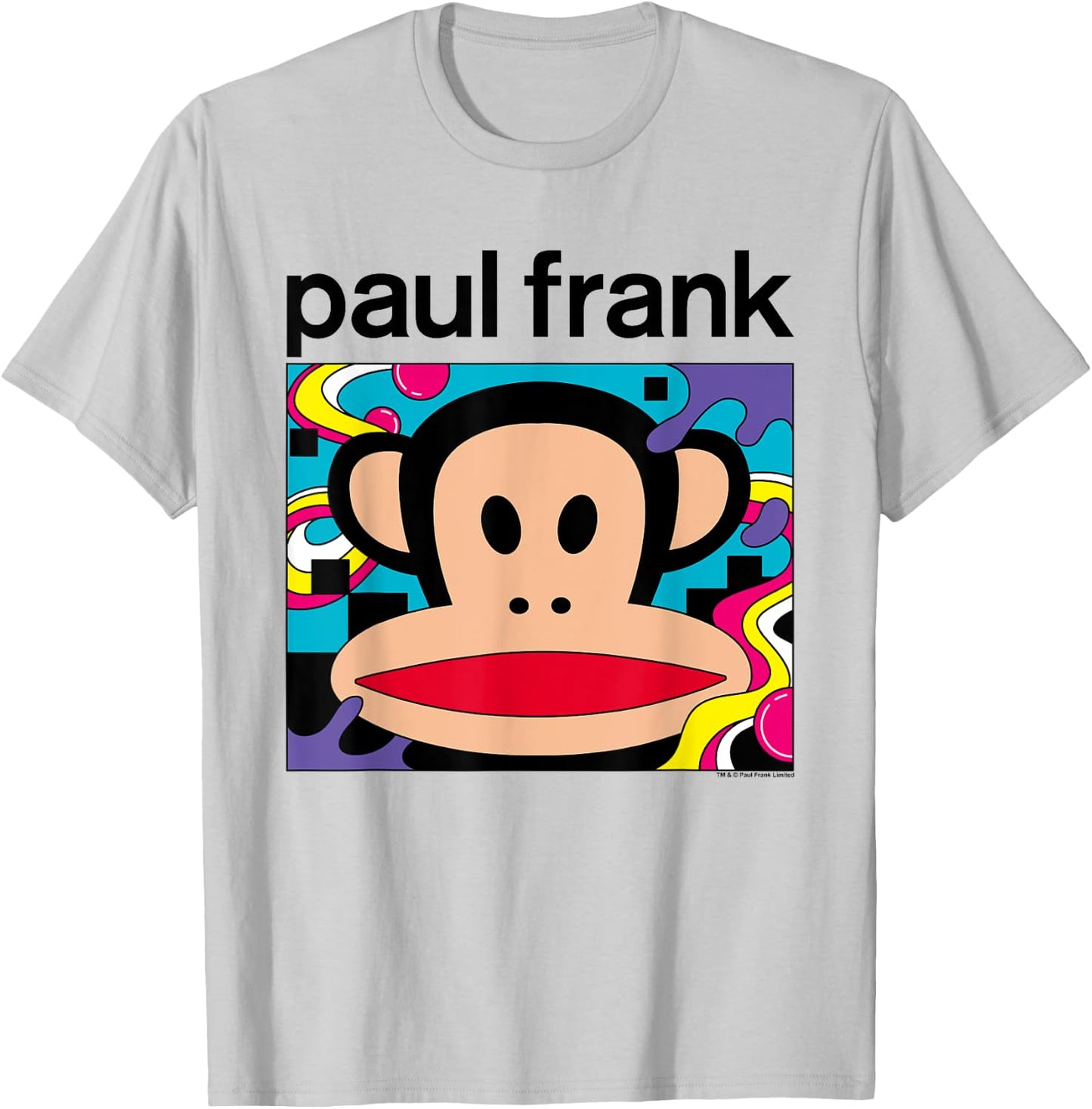 Paul Frank Julius Face Psychedelic Frame T-Shirt - T-Shirt | Ash