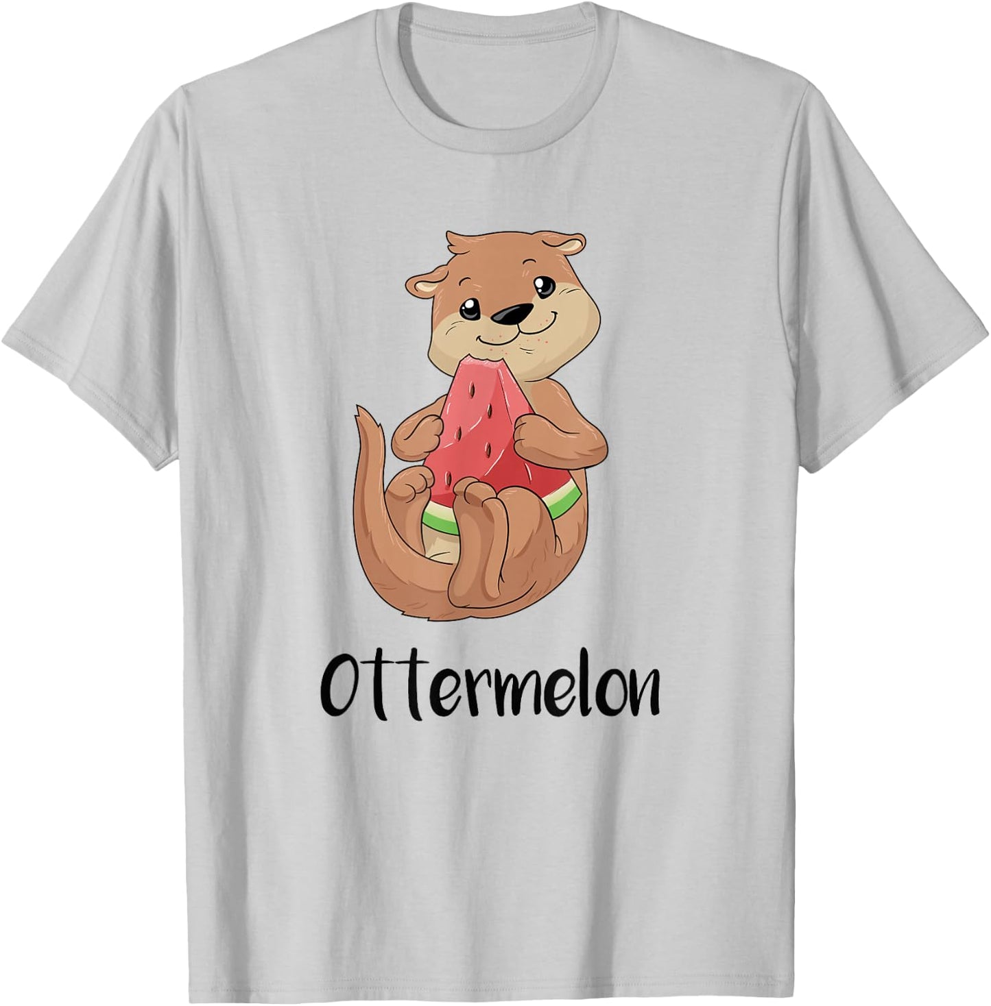 Otter Watermelon Summer Girls' T-Shirt - T-Shirt | Ash
