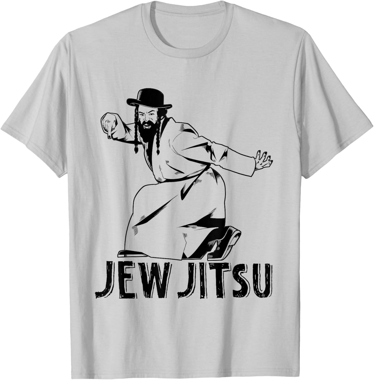 Funny Jude Jew Jitsu Rabbi Hora Dance Jiu Jitsu Krav-Maga T-Shirt - T-Shirt | Ash