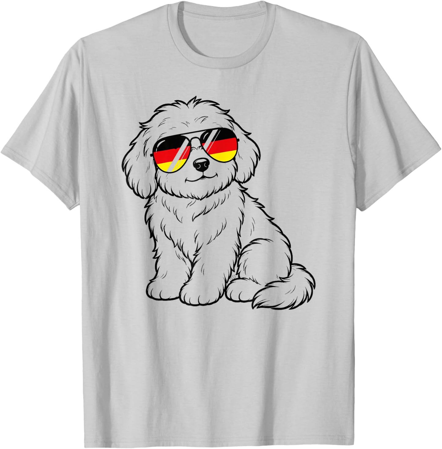Deutsche Flagge Hund deutsch Deutschland Hunde T-Shirt - T-Shirt | Ash
