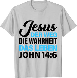 Bibel Vers Spruch Jesus der Weg die Wahrheit das Leben für C T-Shirt - T-Shirt | Ash