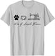 Sewer Sewing Quilter I'm a simple woman Dog Coffee Sewing T-Shirt - T-Shirt | Ash