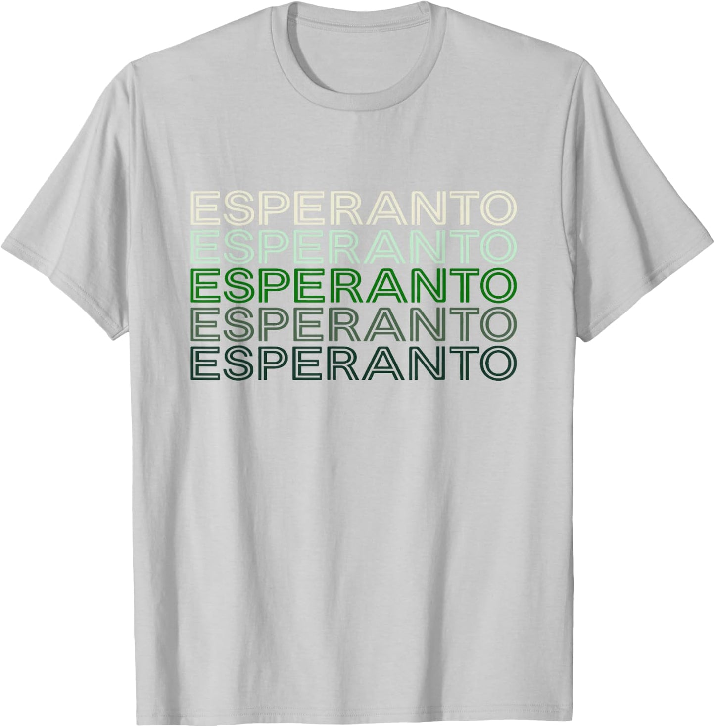 Esperanto Language 70s Retro-Style Aesthetic T-Shirt - T-Shirt | Ash