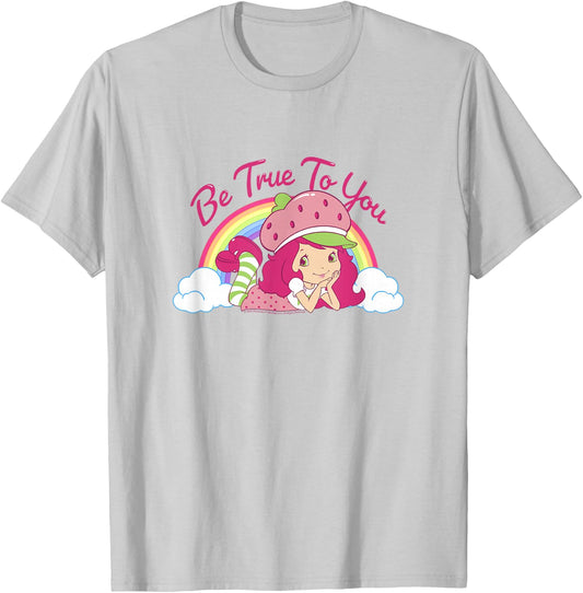Strawberry Shortcake Be True To You Vintage Rainbow Cutie T-Shirt - T-Shirt | Ash