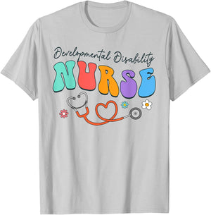Developmental Disability Nurse Squad Nurse Life Nursing T-Shirt - T-Shirt | Ash