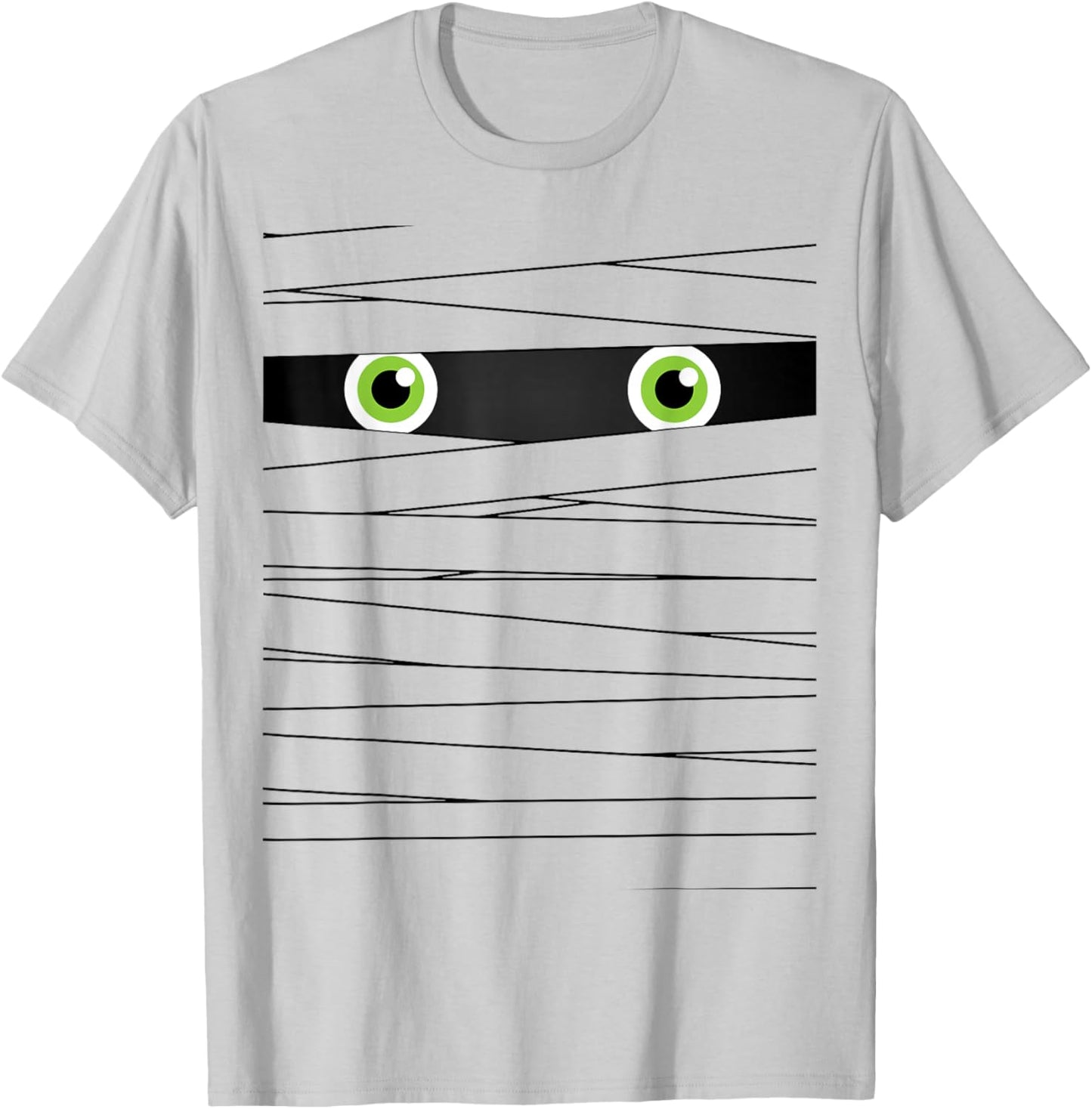 Easy Halloween Costume - Mummy Wrap Face T-Shirt - T-Shirt | Ash