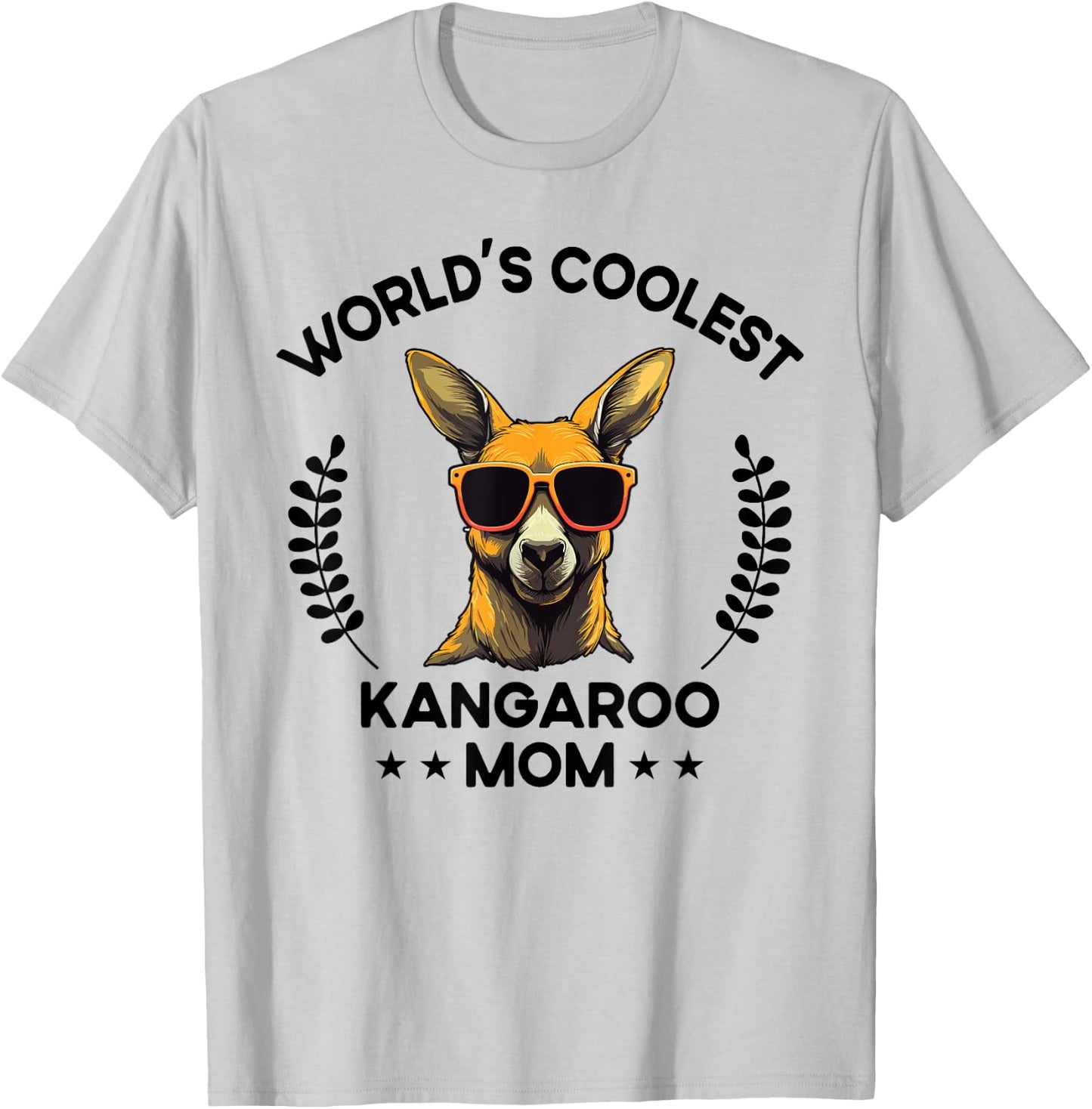World's Coolest Mom Mama - Women Mother Funny Kangaroo T-Shirt - T-Shirt | Ash