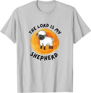 Psalm 23 For Kids Cute Sheep The Lord Is My Shepherd Bible T-Shirt - T-Shirt | Ash