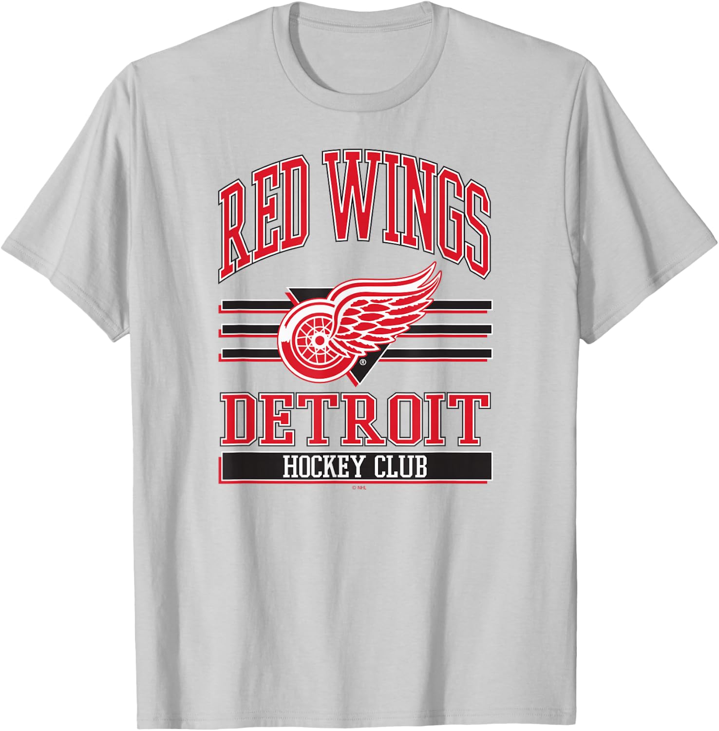 Detroit Red Wings Hockey Club Gray Officially Licensed T-Shirt - T-Shirt | Ash