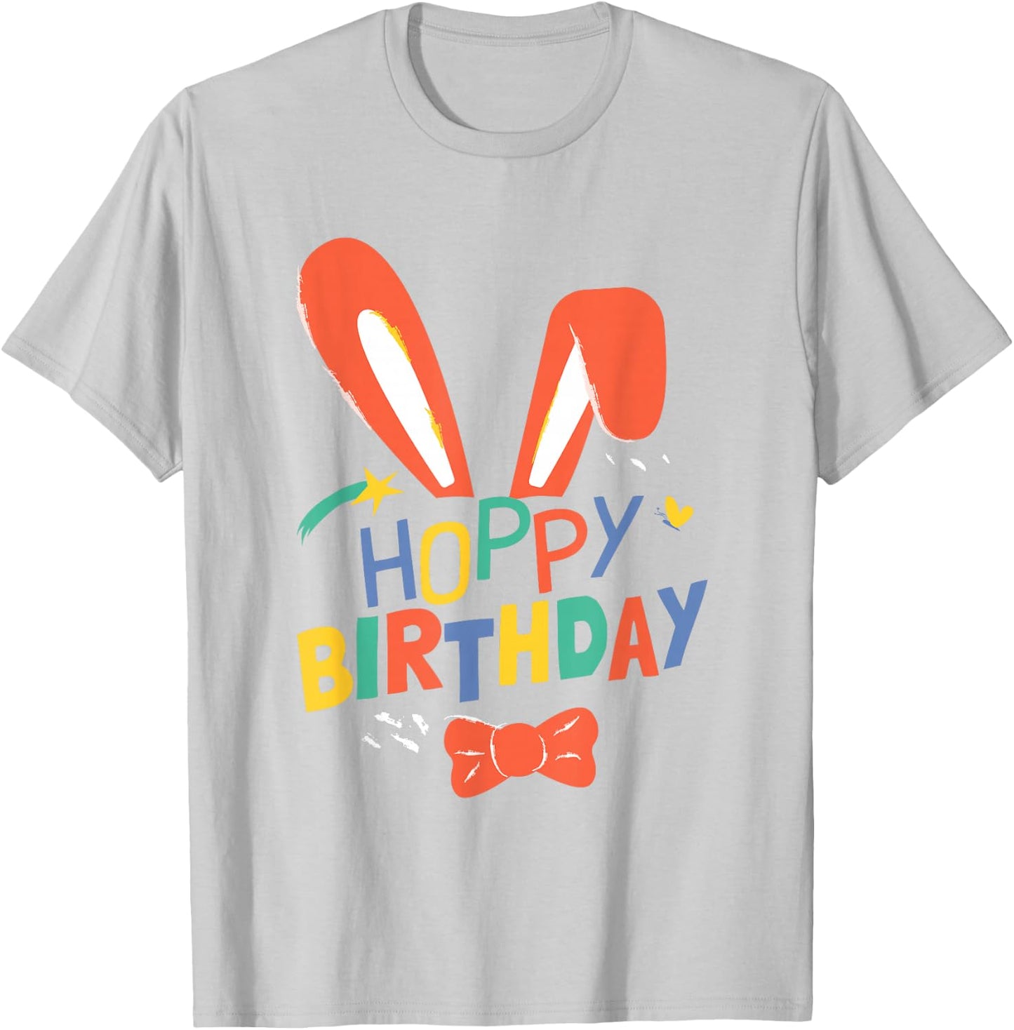 Hoppy Birthday Happy Easter Birthday T-Shirt - T-Shirt | Ash