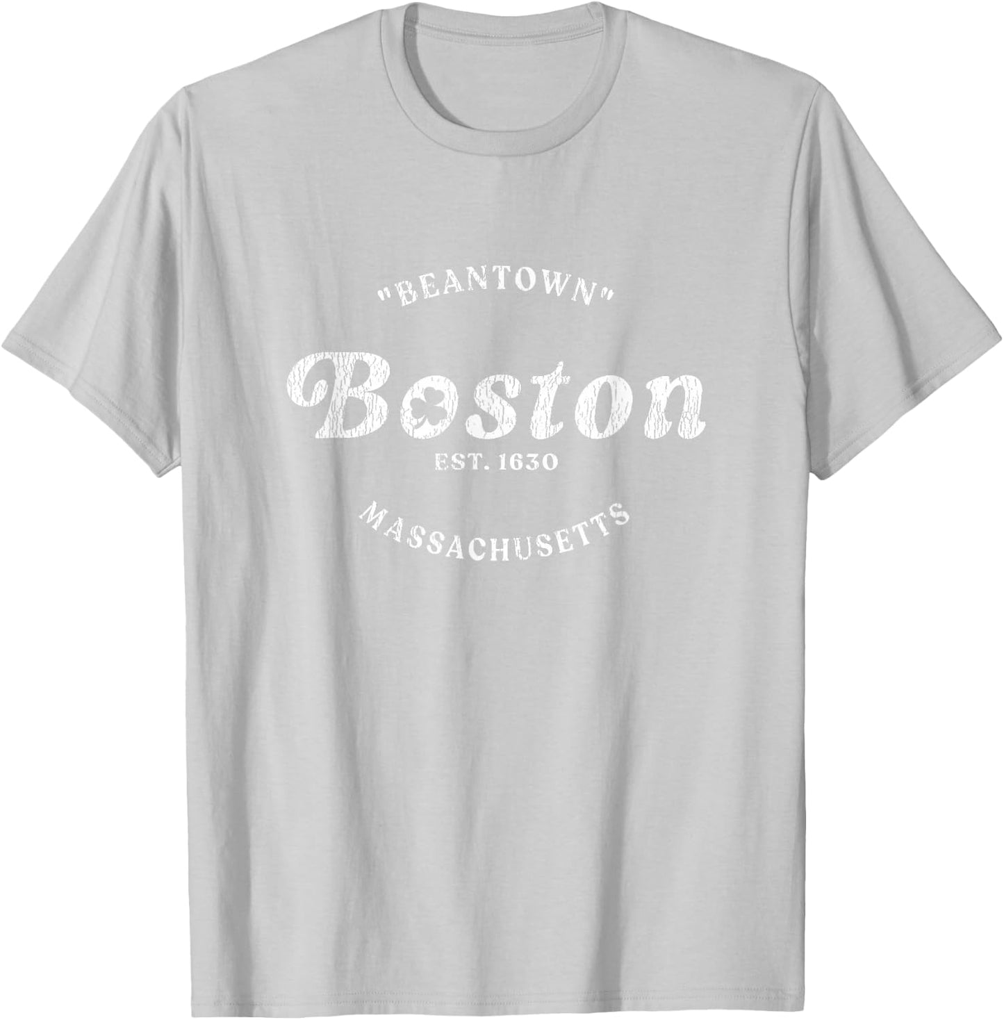 Vintage Boston Irish Beantown, Green Shamrock T-Shirt - T-Shirt | Ash