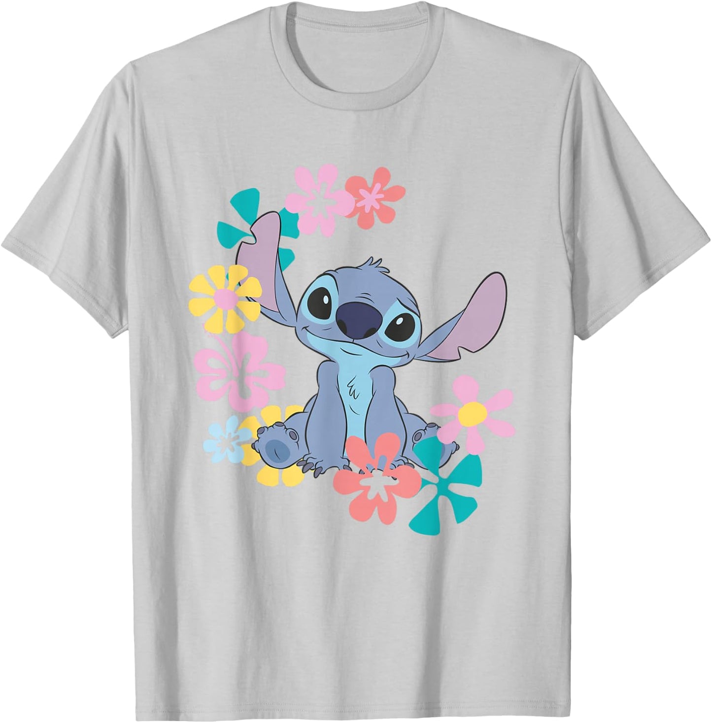 Lilo And Stitch Circle T-Shirt - T-Shirt | Ash