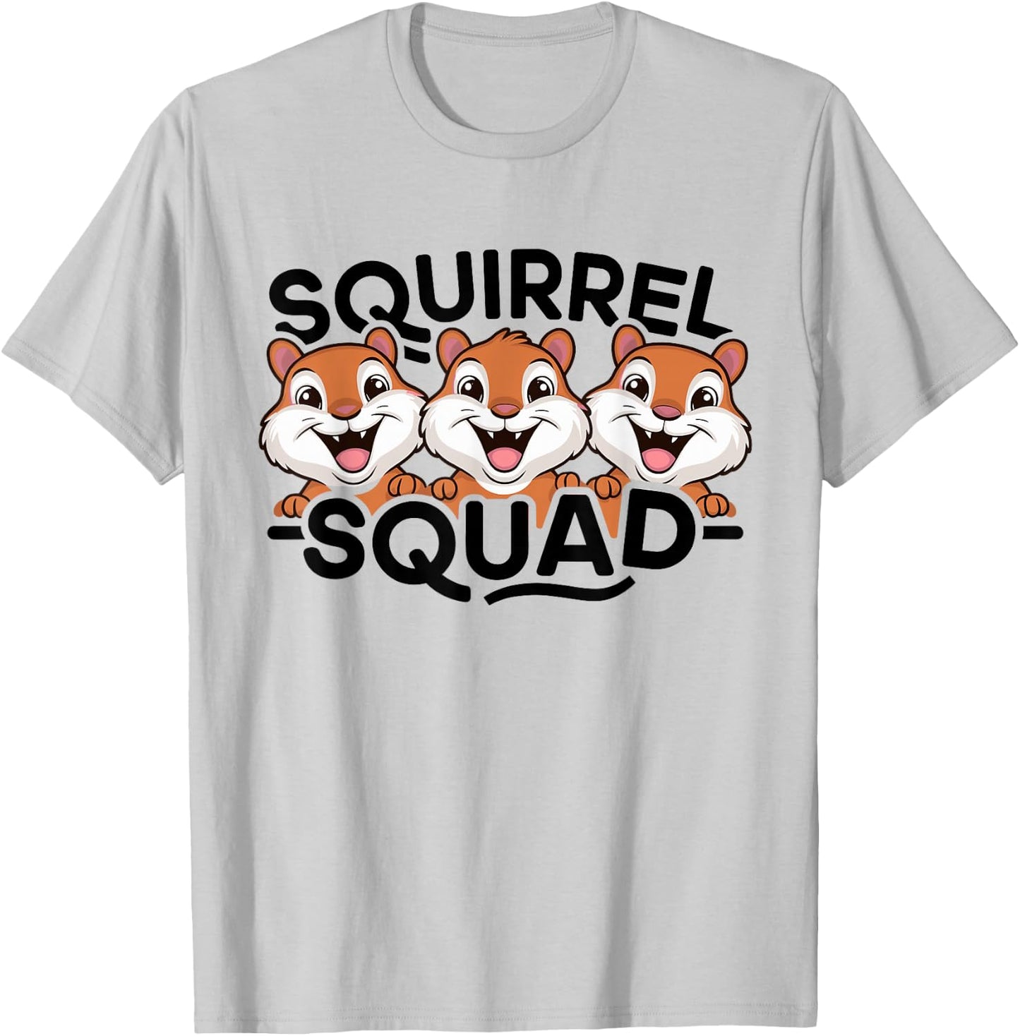 Squirrel Squad Design for Squirrel Lover Stuff Cool Squirrel T-Shirt - T-Shirt | Ash