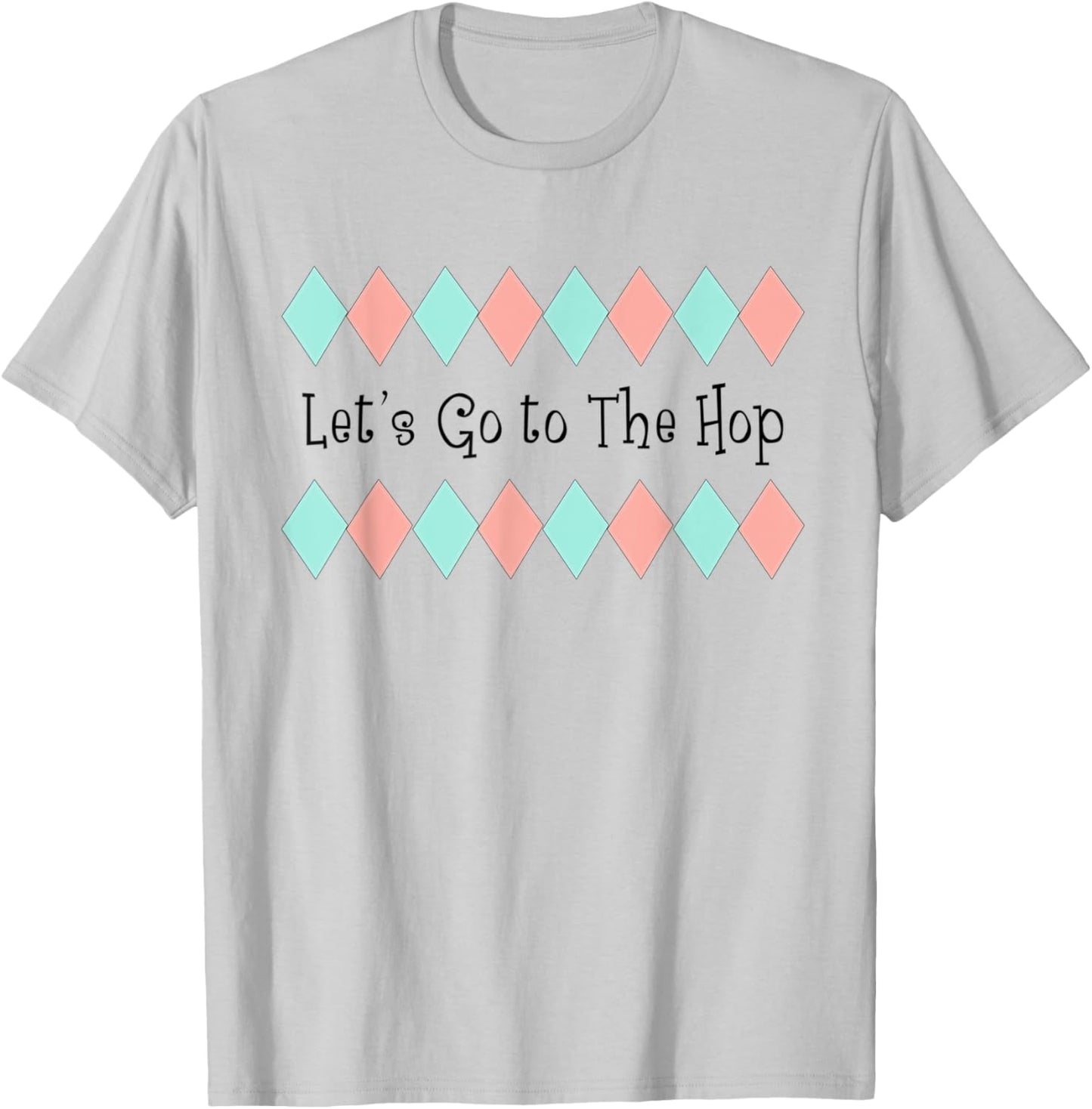 Let's Go to the Hop Sock Hop Shirt Theme Party Argyle T-Shirt - T-Shirt | Ash