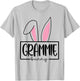 Funny Grammie Bunny Happy Easter Family Matching T-Shirt - T-Shirt | Ash