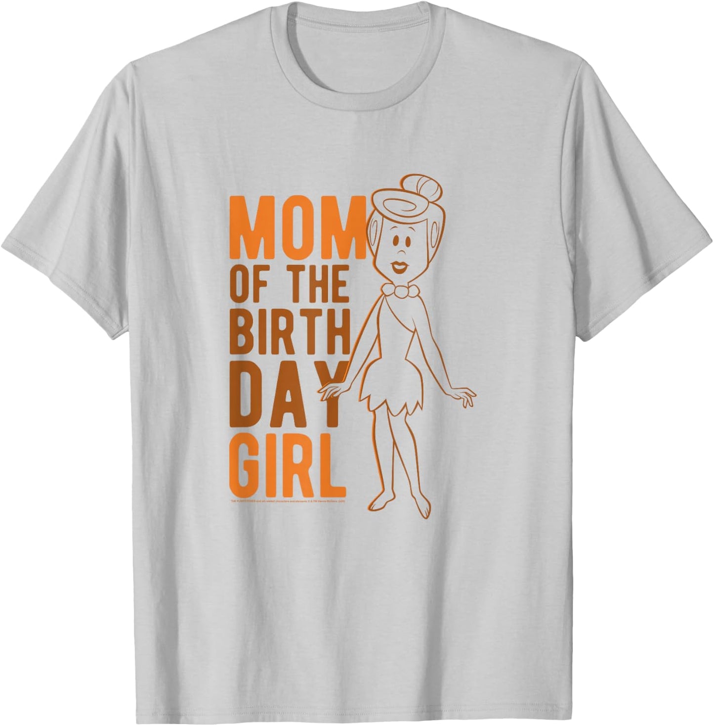 The Flintstones Wilma Flintstone Mom of The Birthday Girl T-Shirt - T-Shirt | Ash