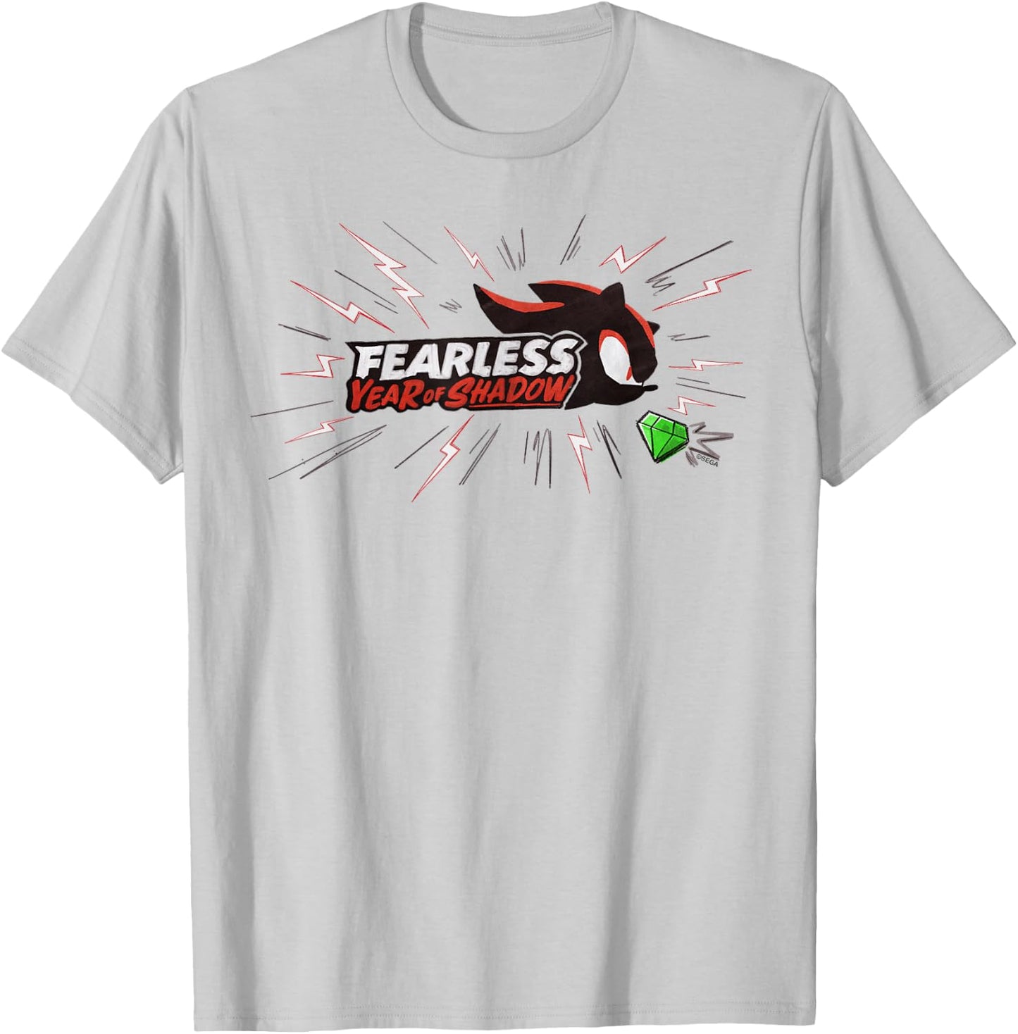 Sonic The Hedgehog, Fearless: Year of Shadow sketchpad Logo T-Shirt - T-Shirt | Ash