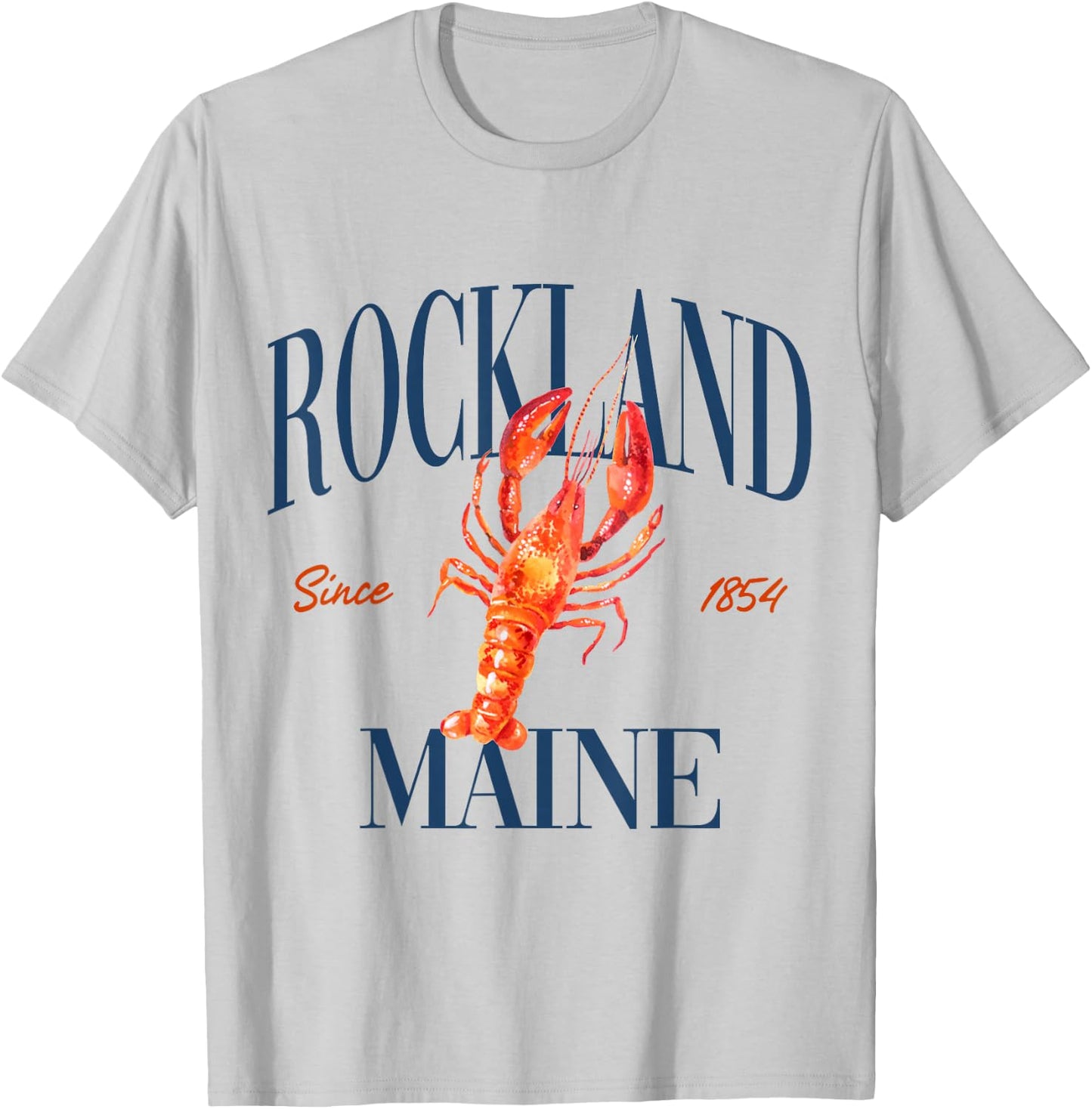 Rockland Maine Est. 1854 - Old Money, Aesthetic, Classic T-Shirt - T-Shirt | Ash